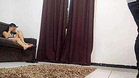 Latina in dress without panties hopes technician fucks her