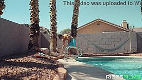 Big boobs blondes fuck the pool guy.