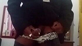 Big black guy calls on zap for fun