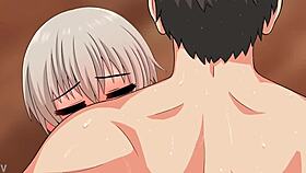 Wow, Uzaki Hana's hot beach sex with titty fuck and cumshot 😍