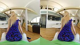 mesmerizing blonde girlfriend rides cock in vr