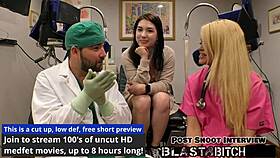 Mina Moon sucks dick and gets fucked twice in the hospital