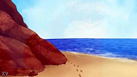 Wow, Uzaki Hana's hot beach sex with titty fuck and cumshot 😍