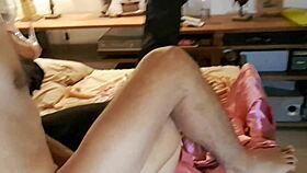 white slut rimming in satin