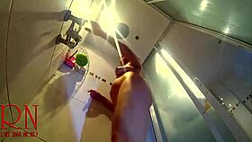 Hidden Cam Catches Girl Stripping In Shower