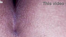 I masturbate Frida in the kitchen with vibrator, then fuck her hard and cum inside.