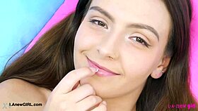 Sweet Teen Brunette Emotionally Reveals Her Sexy Body In Photoshoot.