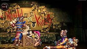 hentai mugen level 1 fighter in a group battle