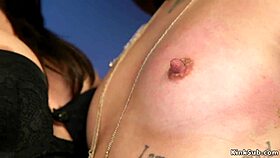 Tied Slut Endures Anal Fucking In Lezdom Scene