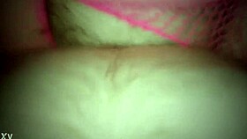 I love watching this BBW in pink fishnets get a creampie.