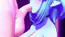 two blue chichona women in hardcore animation scene