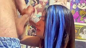 Hey, watch this university girl sucking dick and getting mouth fucked