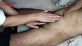 Housewife Massages Penis