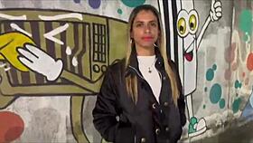 Wife gives to friend on beach