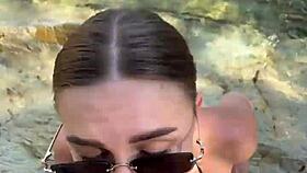 Hey, Check Out This Wild Beach Blowjob With Cum Everywhere On Her Tits