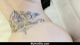 stepbrother fucks stepsister's tight pussy hard