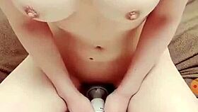 a cute girl gently uses a vibrator to reach orgasm in this relaxing solo video