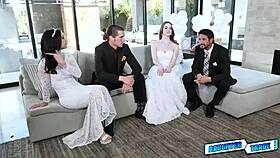 Stepdaughters eagerly suck mature monster cocks in hardcore group blowjob session