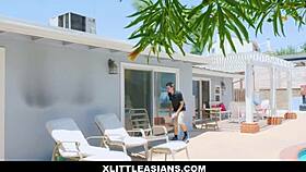 Lulu chu dances to relieve stress, finds jay snooping, fucks his big cock