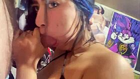 Hey, watch this university girl sucking dick and getting mouth fucked