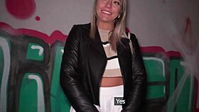 Public agent - blonde french girl caught masturbating in street fast hard fuck pov blowjob