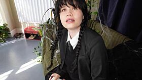 i'm wednesday addams taking huge dick deep in missionary.