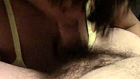 Ebony wife sucks white cock