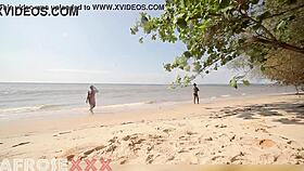 oh man, horny caribbean naked girl at the beach getting her ass groped by a stranger after shower 😏