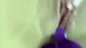 a beautiful mexican enjoys her dildo in the ass