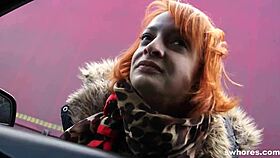 Amateur Redhead Street Whore from Romania, Ukraine, Hungary Loves Outdoor Cock Sucking in POV