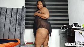 mara exotic, the horny bbw milf, masturbates alone in her full video