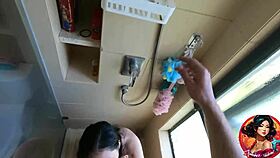 Horny Japanese Teen 18+ Gets Surprise Shower Sex