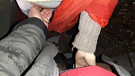 Our Autumn Lesbian Sex in Hut Features Romantic Mutual Masturbation