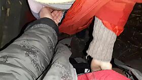 Our Autumn Lesbian Sex in Hut Features Romantic Mutual Masturbation