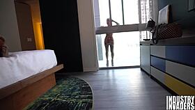 Big titty petite 18+ slut blowing on a huge black dick