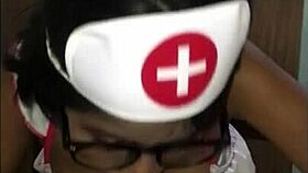 latina nurse seduces patient in hospital room