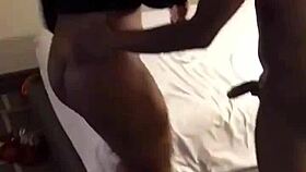 ebony girl gets a lift from a guy.