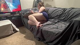 Spending time gaming with my step daddy at home.