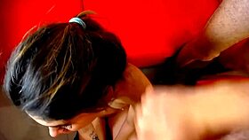 Cock-Hungry Slut Gives Blowjobs To Three Guys