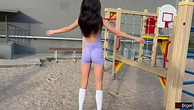 Cutie After Yoga Class Asks For Anal Stretching Of Tight Butt