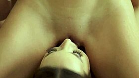 Couple seduces ex girlfriend for threesome sex including 69 and muff diving