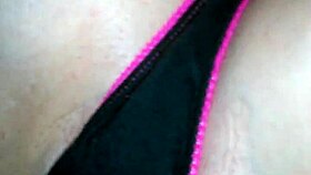 Teen enjoys oral attention from behind