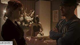 wicked smokin blonde gets tight pussy pounded in the 50s