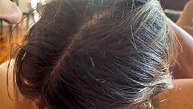 Horny argentinean eats my ass and squirts my cum up her nose