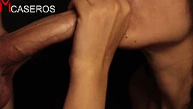 closeup homemade blowjob to a dick until milking with tongue in pov.