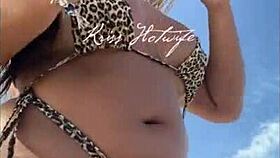 Married Whore Shows Off Bikini Stuffed In Ass.