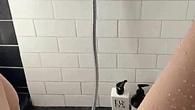 Hot Aesthetic Stepsis Masturbates In Sunny Shower!