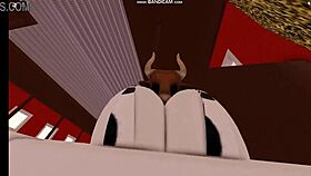 Cow girl gets fucked by bull in this ride.