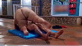 i horny stepmom fucking with stepsons swimming teacher they fuck on the floor of swimming academy