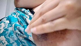 Latina babe with hangover plays with her breasts after party